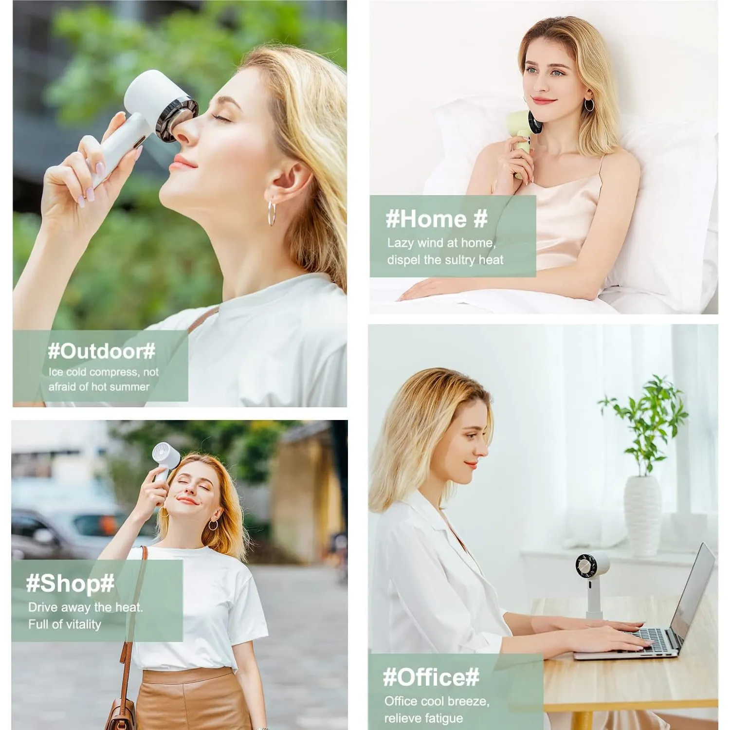 Portable Mini Handheld Ice Compress Fan USB Rechargeable 2200mAh Battery 3 Speed Settings Lightweight for Home Office Travel Outdoor Portable Mini Handheld Ice Compress Fan USB Rechargeable 2200mAh Battery 3 Speed Settings Lightweight for Home Office Travel Outdoor