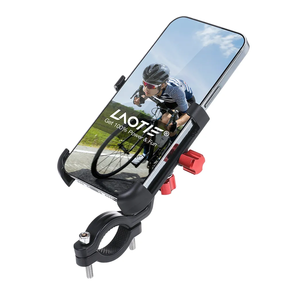 LAOTIE BM2 Universal Bike Phone Holder Four Corners Shockproof Free Rotation 4.0-7.0 Cellphone Electric Scooter Motorcycle Bicycle Mount for SAMEBIKE LAOTIE