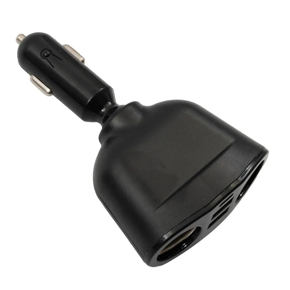 120W QC3.0 Car Charger 12V/24V Dual USB Power Adapter Fast Charging Car Lighter Socket with Blue LED Digital