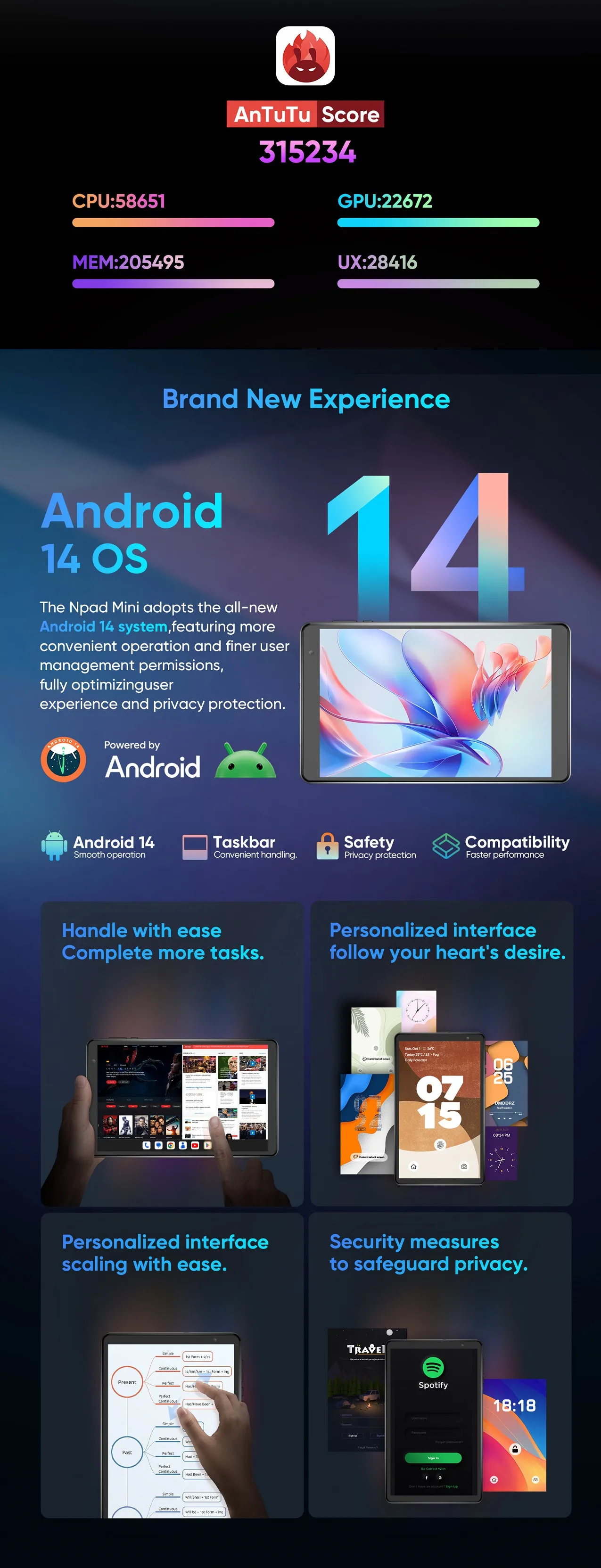 N-ONE NPad Mini Allwinner A523 Octa Core 4GB+8GB RAM 64GB ROM 8 Inch Android 14 Tablet N-ONE NPad Mini Allwinner A523 Octa Core 4GB+8GB RAM 64GB ROM 8 Inch Android 14 Tablet