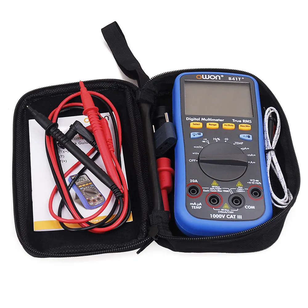 OWON B41T + 4 1/2 Digital-Multimeter mit Bluetooth True RMS Tester Meter 3 in 1 Datenlogger + Multimeter + Temperaturmesser OWON B41T + 4 1/2 Digital-Multimeter mit Bluetooth True RMS Tester Meter 3 in 1 Datenlogger + Multimeter + Temperaturmesser