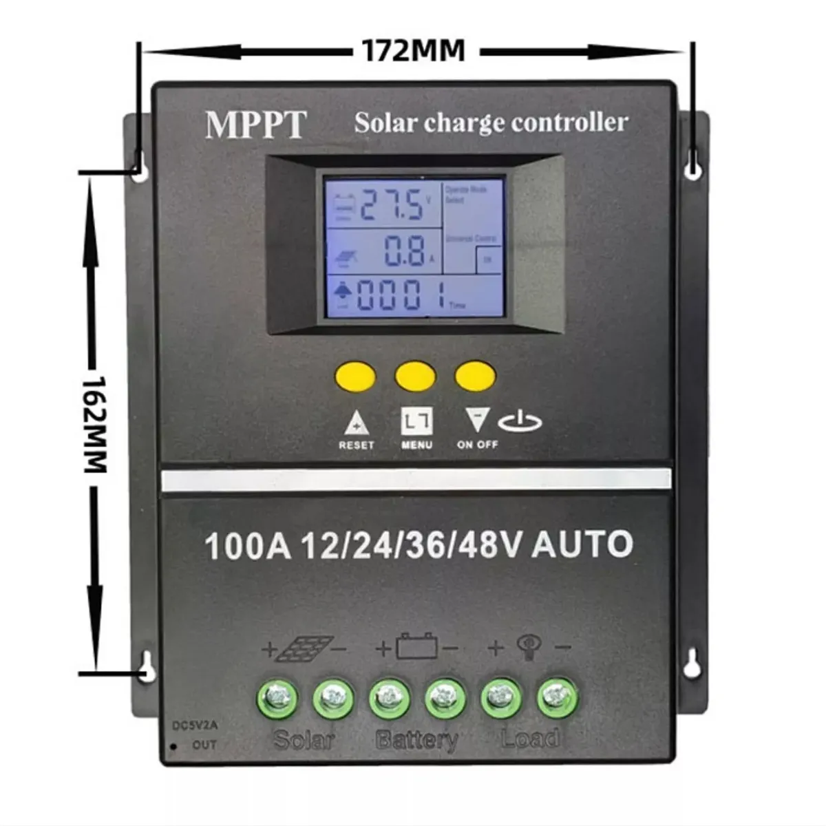 100A MPPT Solar Charge Controller 12V/24V/36V/48V Auto PV Solar Panel Charge