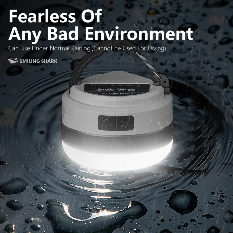 SMILING SHARK Multifunctional Portable Adjustable Lantern Outdoor Camping Tent Light Rechargeable Emergency Lighting SMILING SHARK Multifunctional Portable Adjustable Lantern Outdoor Camping Tent Light Rechargeable Emergency Lighting