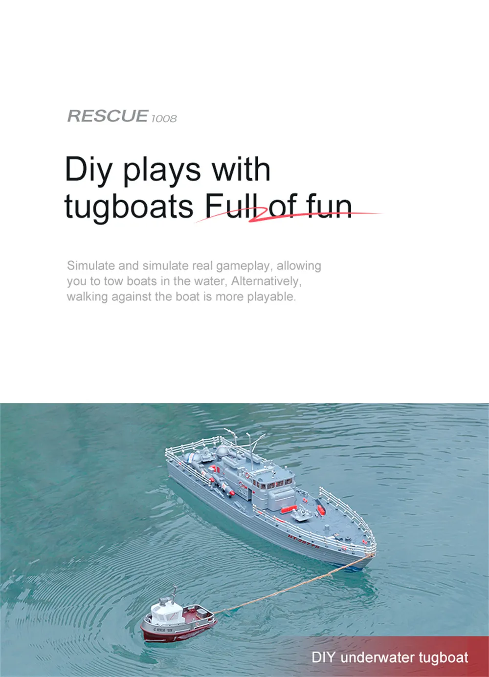 S820 1/32 2.4G Mini RC Boat LED Light Dual Motor Waterproof Remote Control Rescue 1008 Wireless Electric Vehicles Models Toys Kids Children Gift