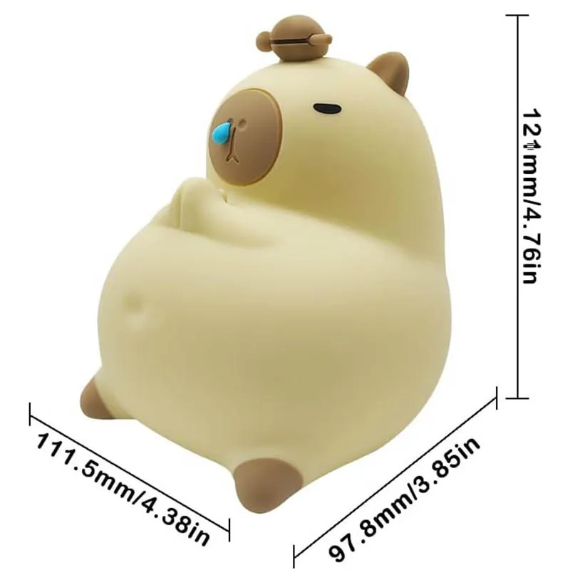 RGB Silicone Cartoon LED Night Light, USB Rechargeable Timing Lamp Room Decoration Cute Light