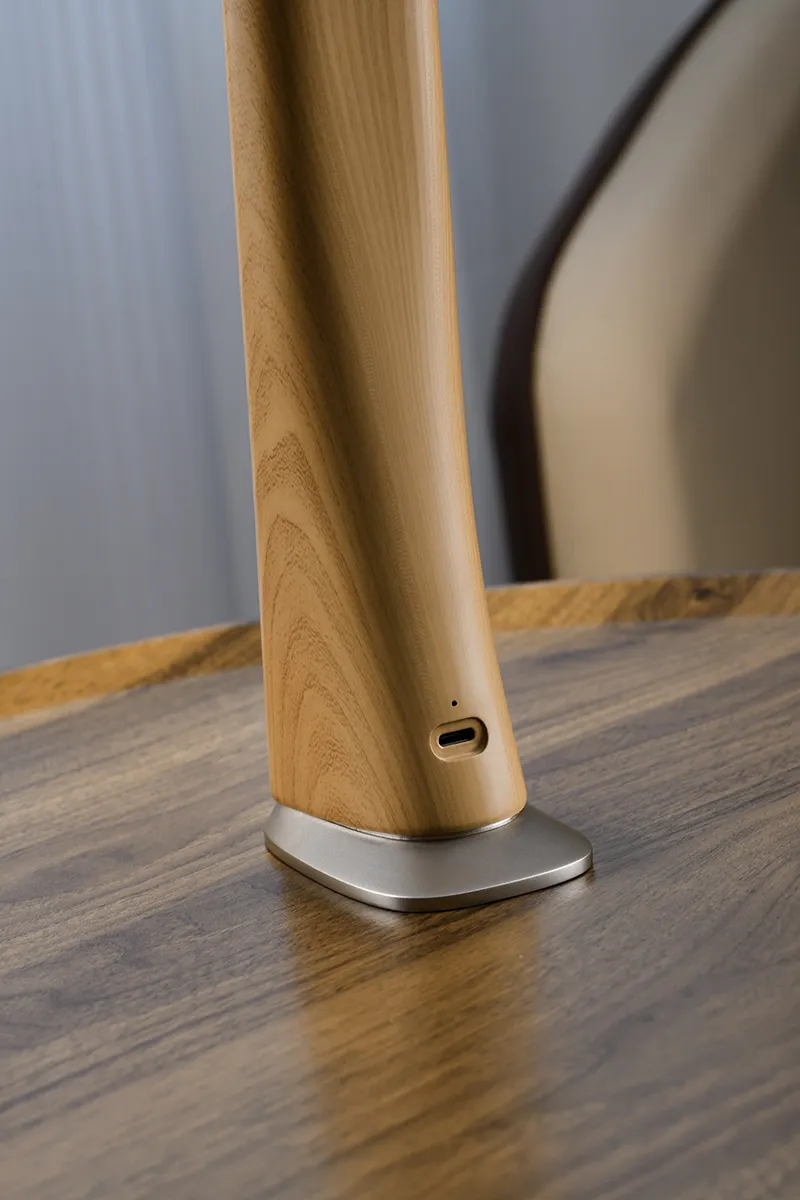 Portable Foldable Desk Lamp Wood Texture LED Table Lamp With Rechargeable Built-In 1800mah Battery LCD Display Portable Foldable Desk Lamp Wood Texture LED Table Lamp With Rechargeable Built-In 1800mah Battery LCD Display