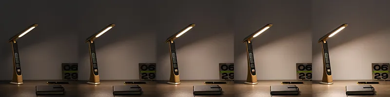 Portable Foldable Desk Lamp Wood Texture LED Table Lamp With Rechargeable Built-In 1800mah Battery LCD Display Portable Foldable Desk Lamp Wood Texture LED Table Lamp With Rechargeable Built-In 1800mah Battery LCD Display