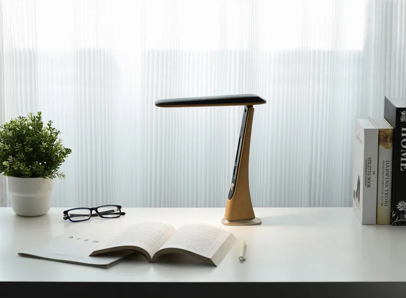 Portable Foldable Desk Lamp Wood Texture LED Table Lamp With Rechargeable Built-In 1800mah Battery LCD Display Portable Foldable Desk Lamp Wood Texture LED Table Lamp With Rechargeable Built-In 1800mah Battery LCD Display