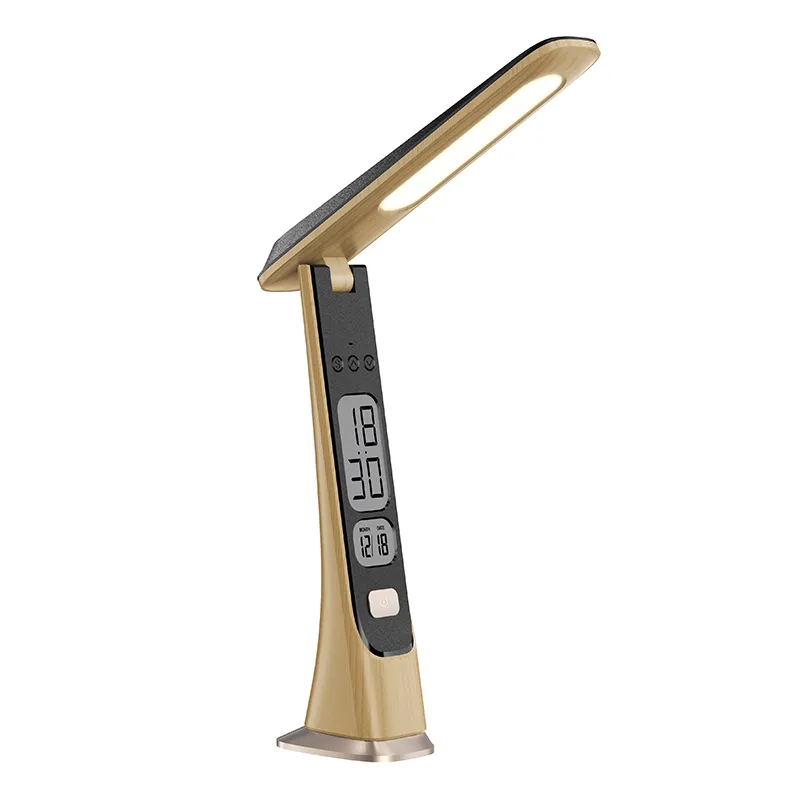 Portable Foldable Desk Lamp Wood Texture LED Table Lamp With Rechargeable Built-In 1800mah Battery LCD Display Portable Foldable Desk Lamp Wood Texture LED Table Lamp With Rechargeable Built-In 1800mah Battery LCD Display