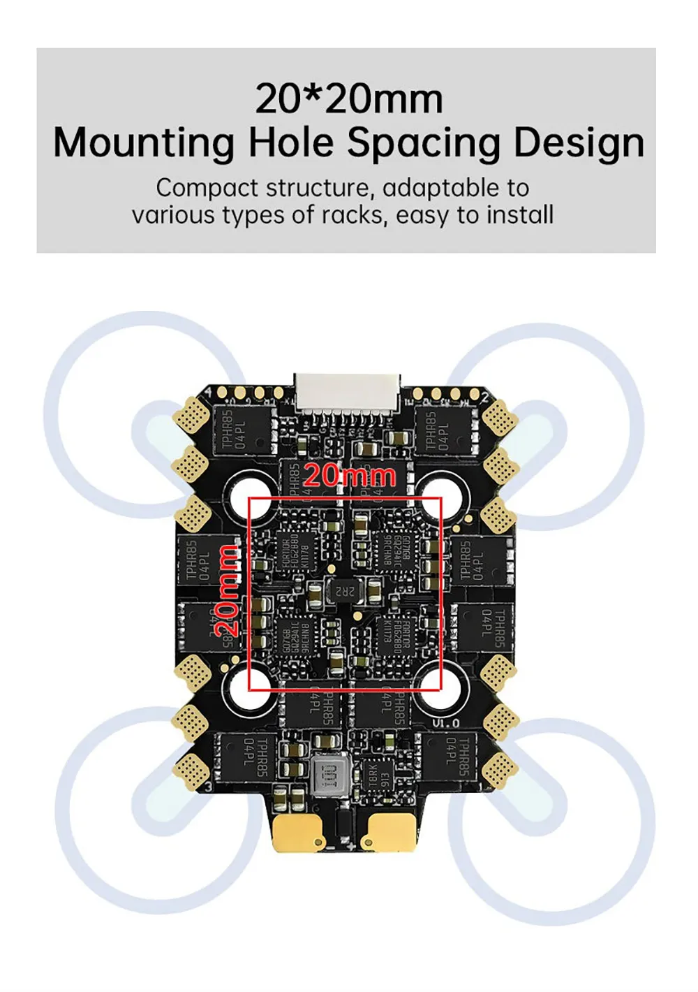 30.5x30.5mm SEQURE H743 & E70 G1 Stack Flight Controller MPU6000 70A 128K 4-8S ESC for Racing Freestyle FPV Racing Drone 30.5x30.5mm SEQURE H743 & E70 G1 Stack Flight Controller MPU6000 70A 128K 4-8S ESC for Racing Freestyle FPV Racing Drone