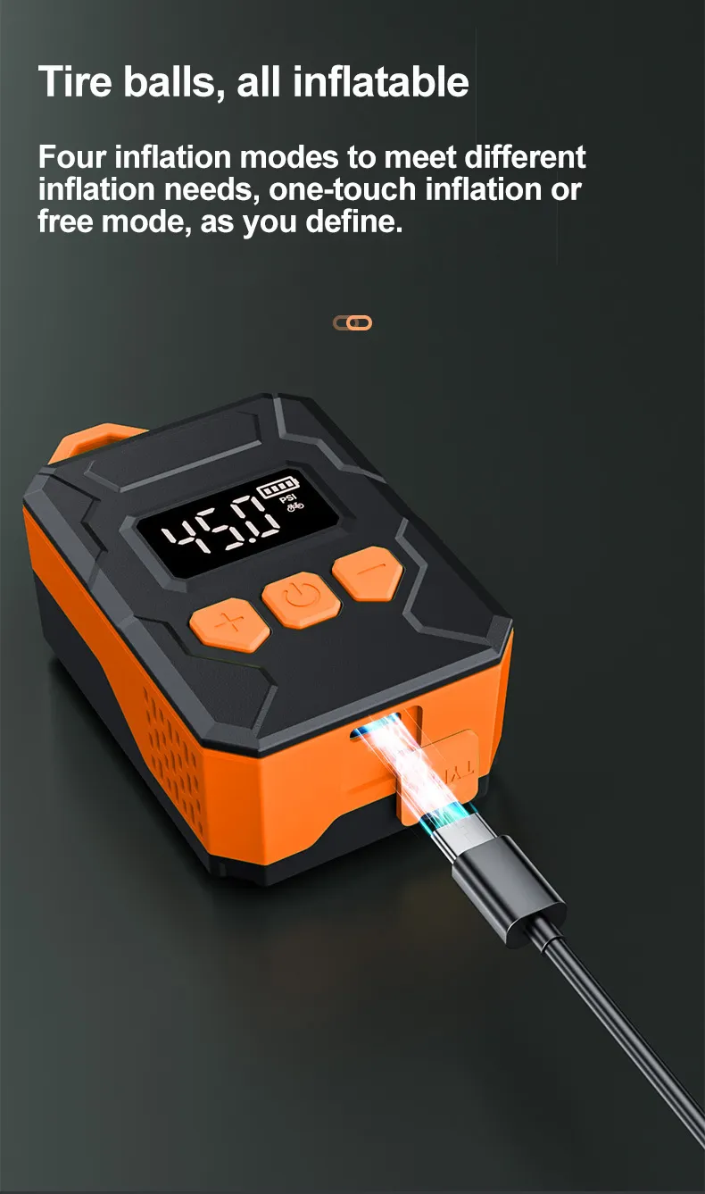 Suitu 150Psi Portable Cordless Electric Air Compressor Mini Air Pump Inflator Digital Display for Bicycle Motorcycle Ball