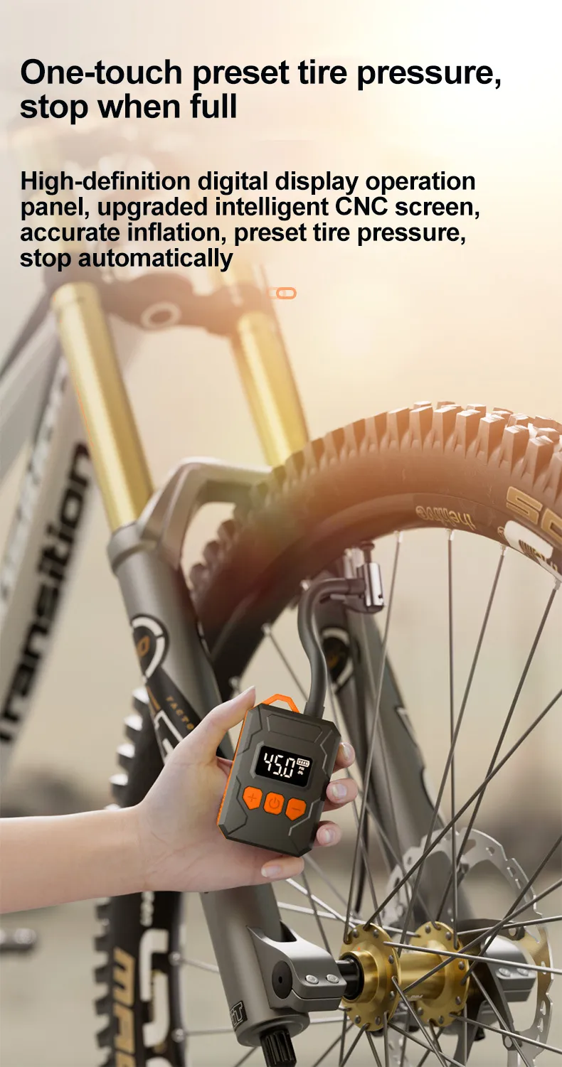 Suitu 150Psi Portable Cordless Electric Air Compressor Mini Air Pump Inflator Digital Display for Bicycle Motorcycle Ball