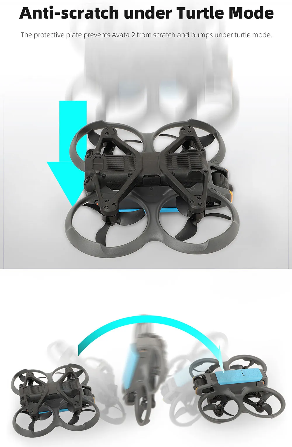 Sunnylife Propeller Protective Guard Cover Protector & Body Protective Plate Combo for DJI AVATA 2