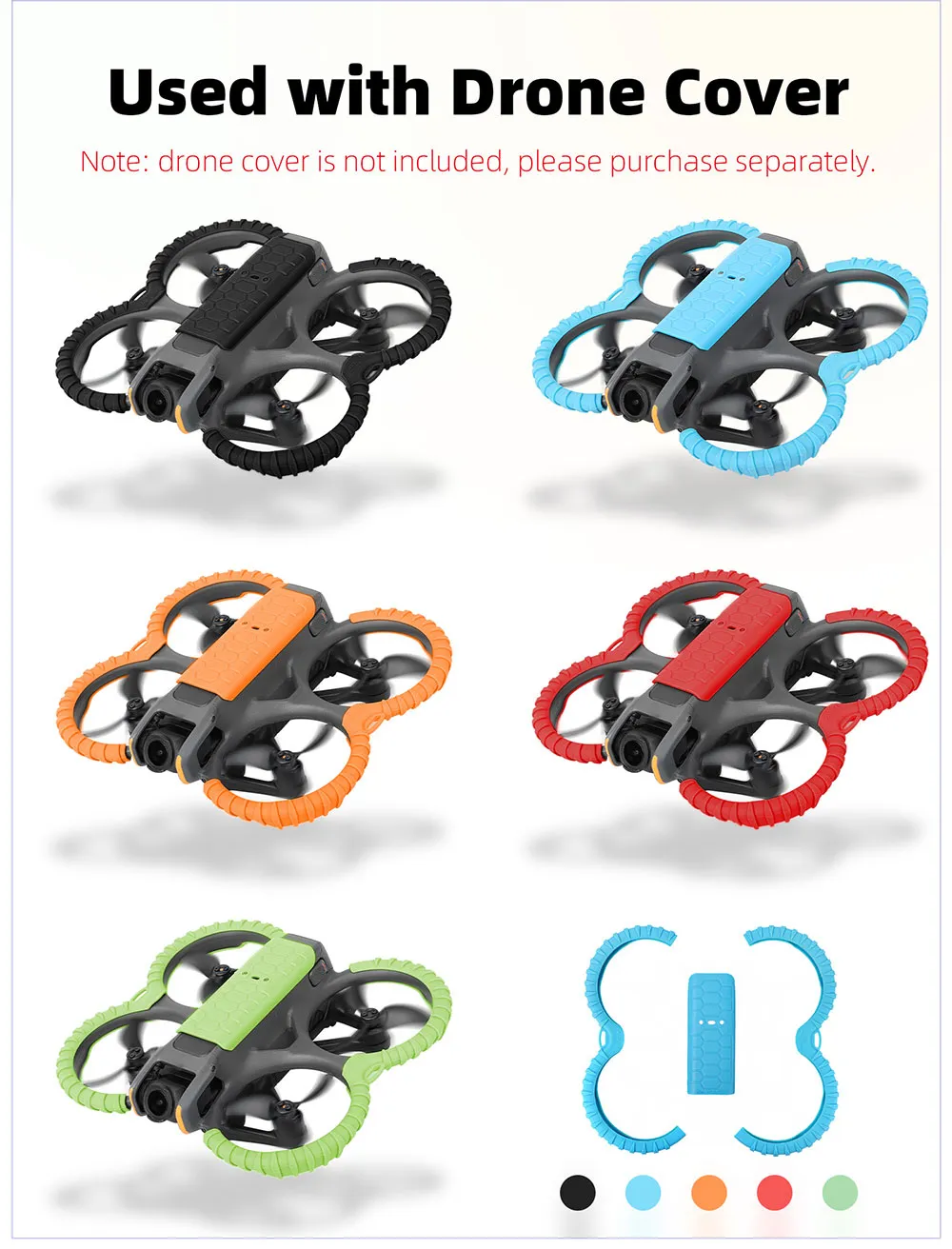 Sunnylife Propeller Protective Guard Cover Protector & Body Protective Plate Combo for DJI AVATA 2