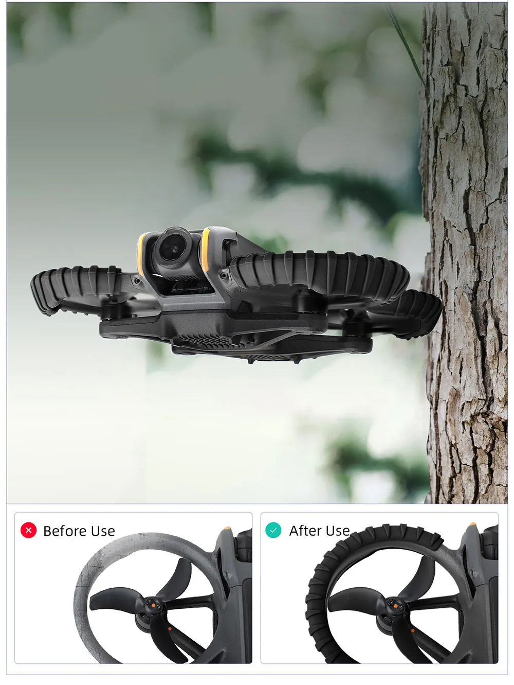 Sunnylife Propeller Protective Guard Cover Protector & Body Protective Plate Combo for DJI AVATA 2