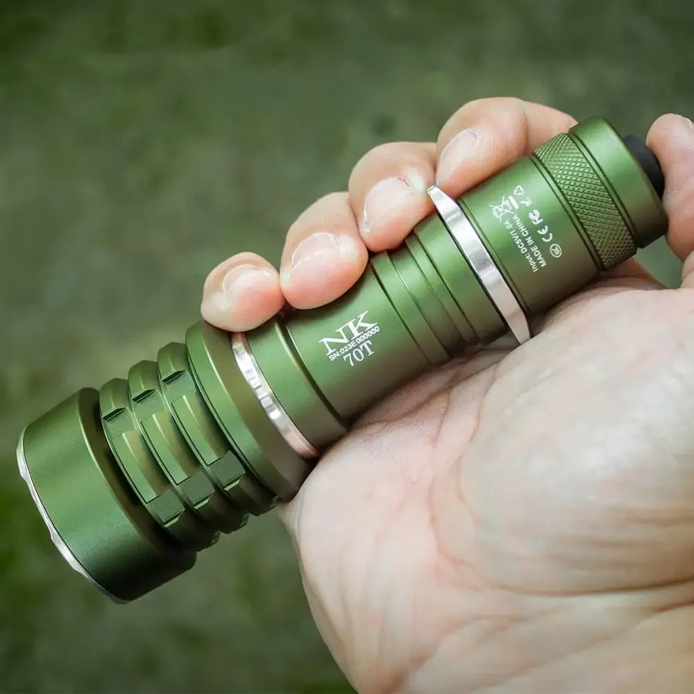 Niwalker N70T 3500LM Tactical Flashlight 300M Thrower Type-C 21700 Battery Rechargeable Tactical LED Torch