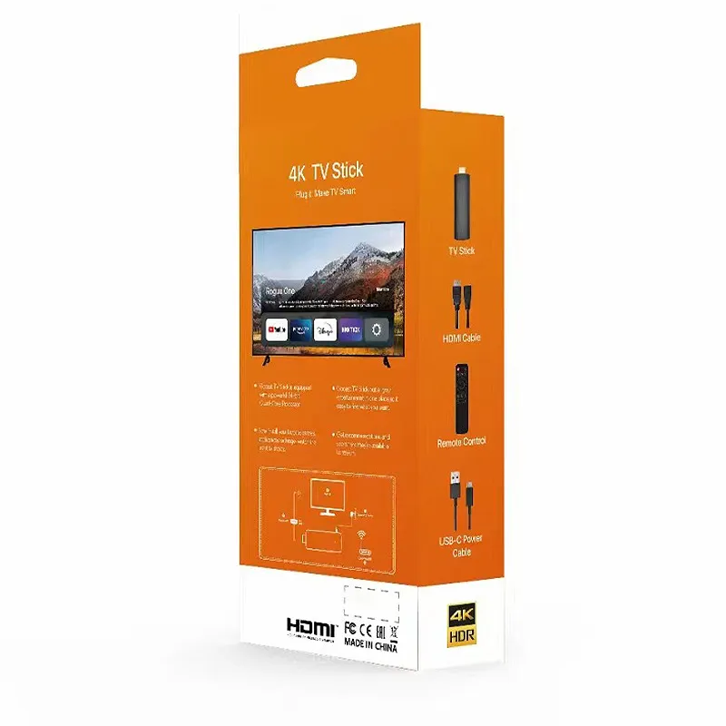 TV Stick D6 Android 10 Allwinner H313 4K 1080P WiFi 6 2.4/5.8G Smart TV Sticks para Google YouTube NETFLIX Network Media Player