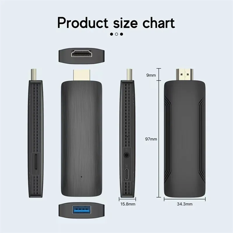TV Stick D6 Android 10 Allwinner H313 4K 1080P WiFi 6 2.4/5.8G Smart TV Sticks para Google YouTube NETFLIX Network Media Player