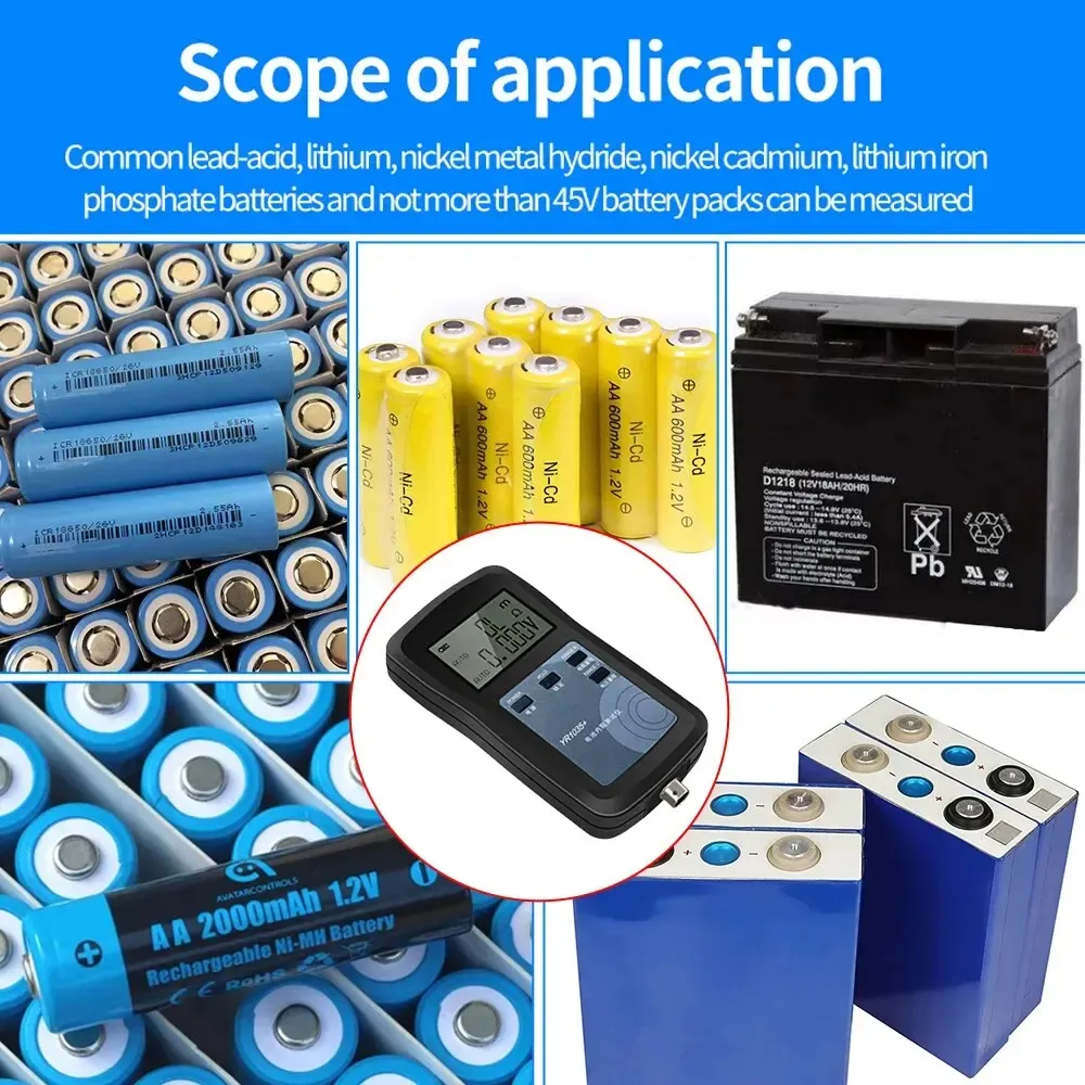YR1030+/YR1035+ High Precision Fast Battery Internal Resistance Test Instrument 100V 2000mAh LCD Display Electric Vehicle 18650 YR1030+/YR1035+ High Precision Fast Battery Internal Resistance Test Instrument 100V 2000mAh LCD Display Electric Vehicle 18650