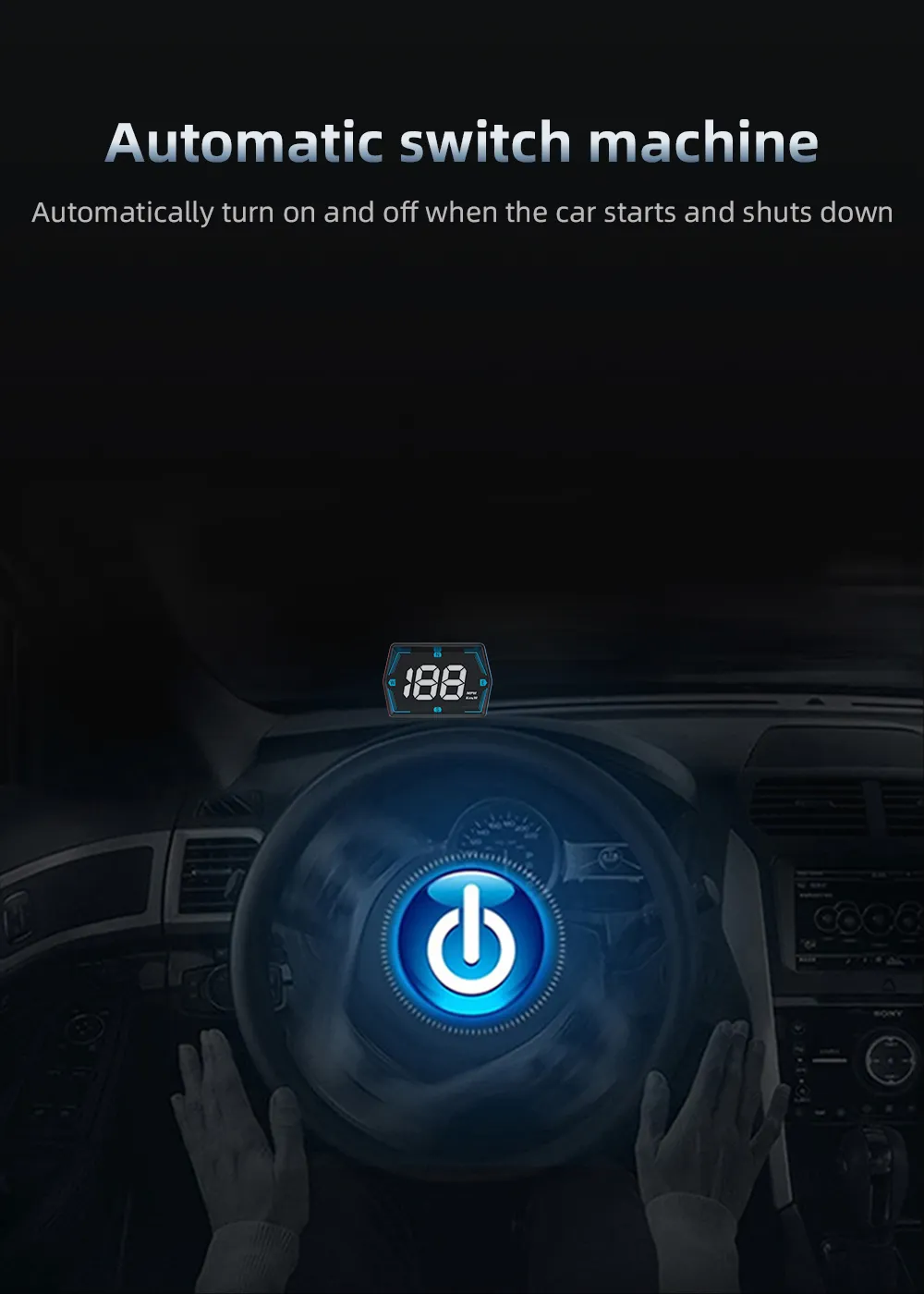 G20 Car Universal Hud Head-Up Display Beidou GPS Vehicle Speedometer High-Definition Head-Up Instrument Gongying speed unit switch