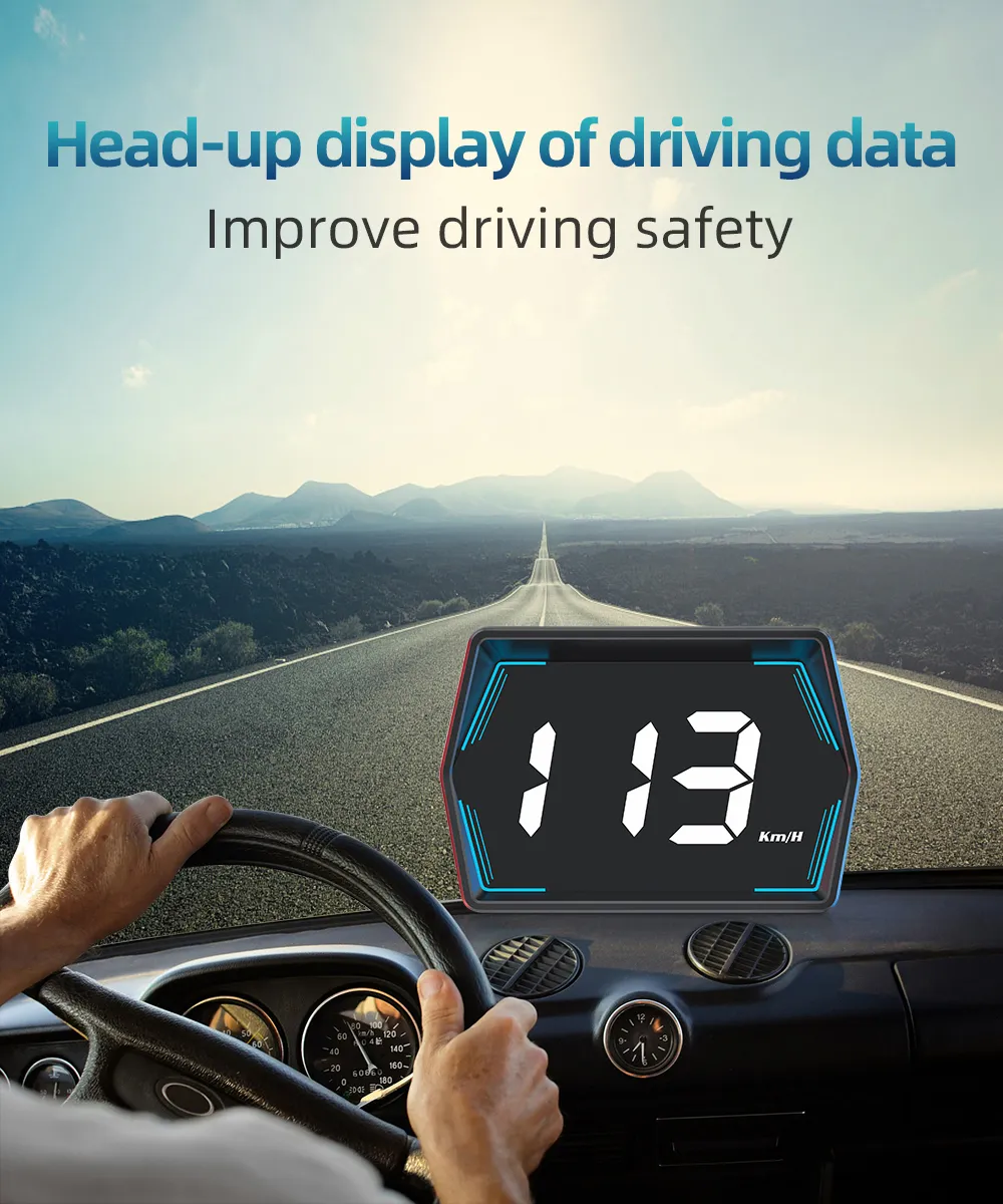 G20 Car Universal Hud Head-Up Display Beidou GPS Vehicle Speedometer High-Definition Head-Up Instrument Gongying speed unit switch