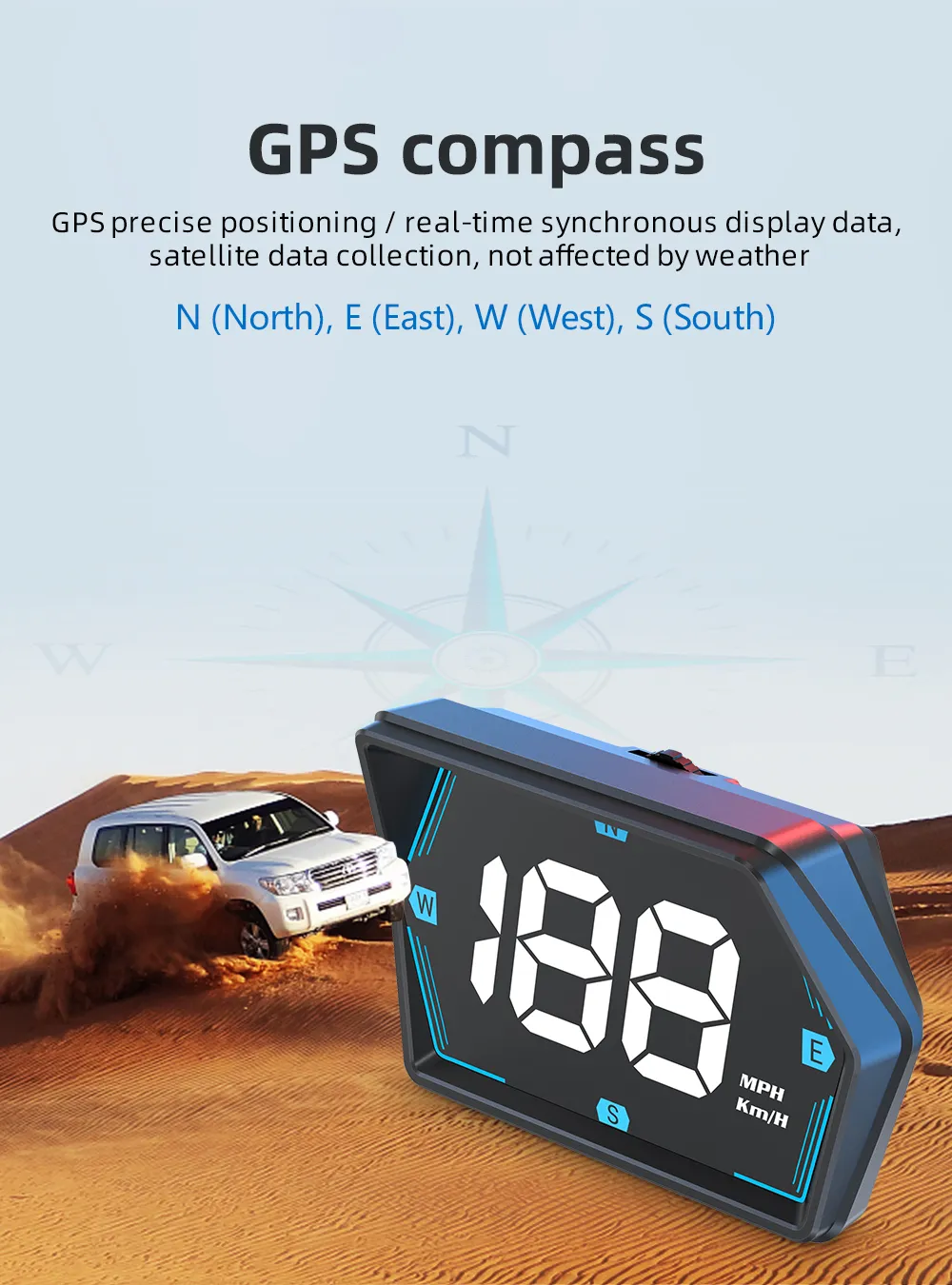 G20 Car Universal Hud Head-Up Display Beidou GPS Vehicle Speedometer High-Definition Head-Up Instrument Gongying speed unit switch