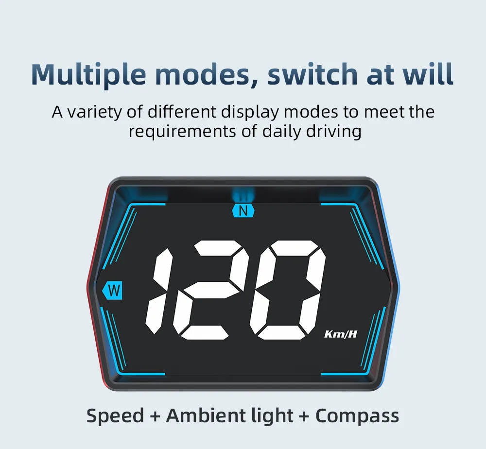 G20 Car Universal Hud Head-Up Display Beidou GPS Vehicle Speedometer High-Definition Head-Up Instrument Gongying speed unit switch