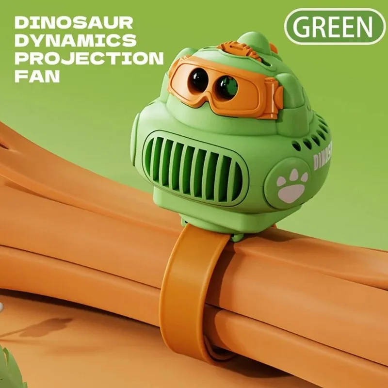 Dinosaur Projection Watch Fan Mini Portable Cartoon Handheld Fan USB Rechargeable Cooler Fan Dinosaur Projection Watch Fan Mini Portable Cartoon Handheld Fan USB Rechargeable Cooler Fan