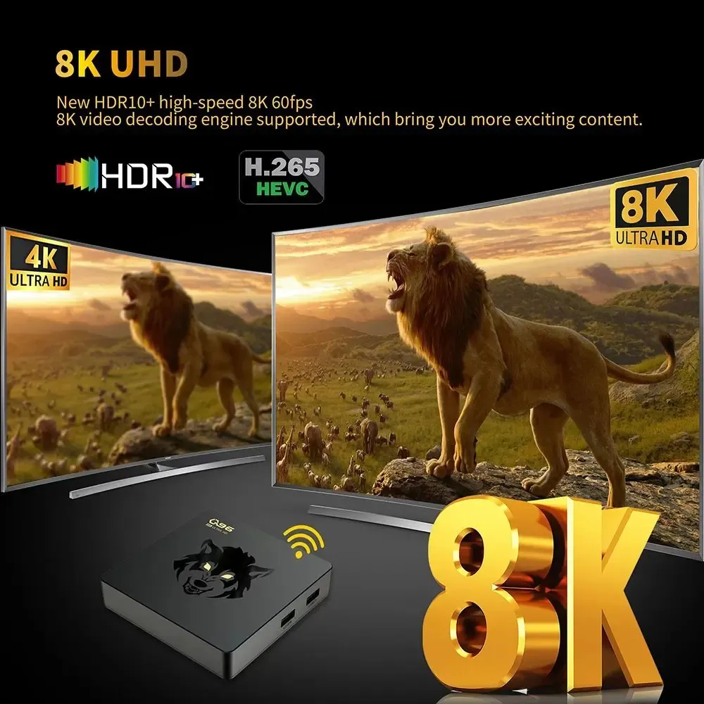 Q96 8K Android TV Box 2+16G Amlogic S905W2 Quad Core Supporto 2.4G/5.8G HD Set Top Box H.265 Home Theater Smart TV Box Q96 8K Android TV Box 2+16G Amlogic S905W2 Quad Core Supporto 2.4G/5.8G HD Set Top Box H.265 Home Theater Smart TV Box