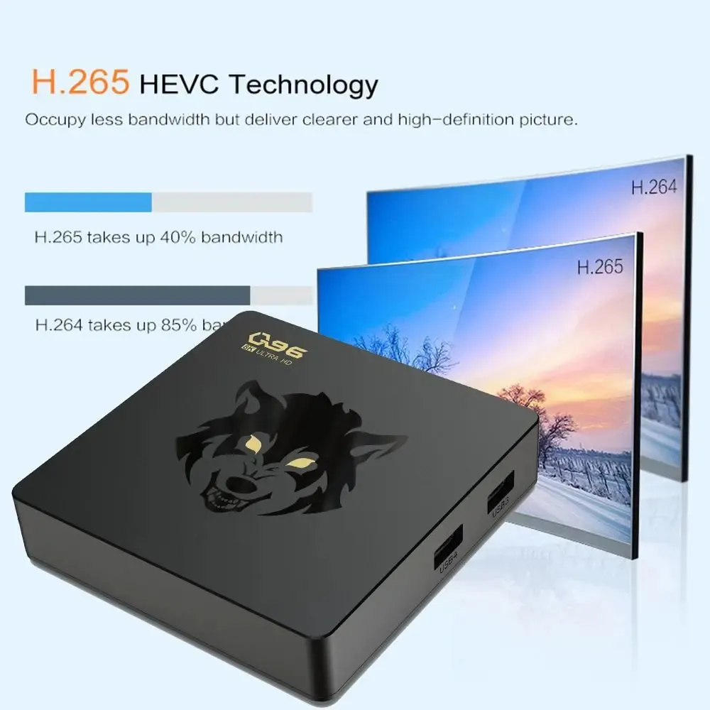 Q96 8K Android TV Box 2+16G Amlogic S905W2 Quad Core Supporto 2.4G/5.8G HD Set Top Box H.265 Home Theater Smart TV Box Q96 8K Android TV Box 2+16G Amlogic S905W2 Quad Core Supporto 2.4G/5.8G HD Set Top Box H.265 Home Theater Smart TV Box