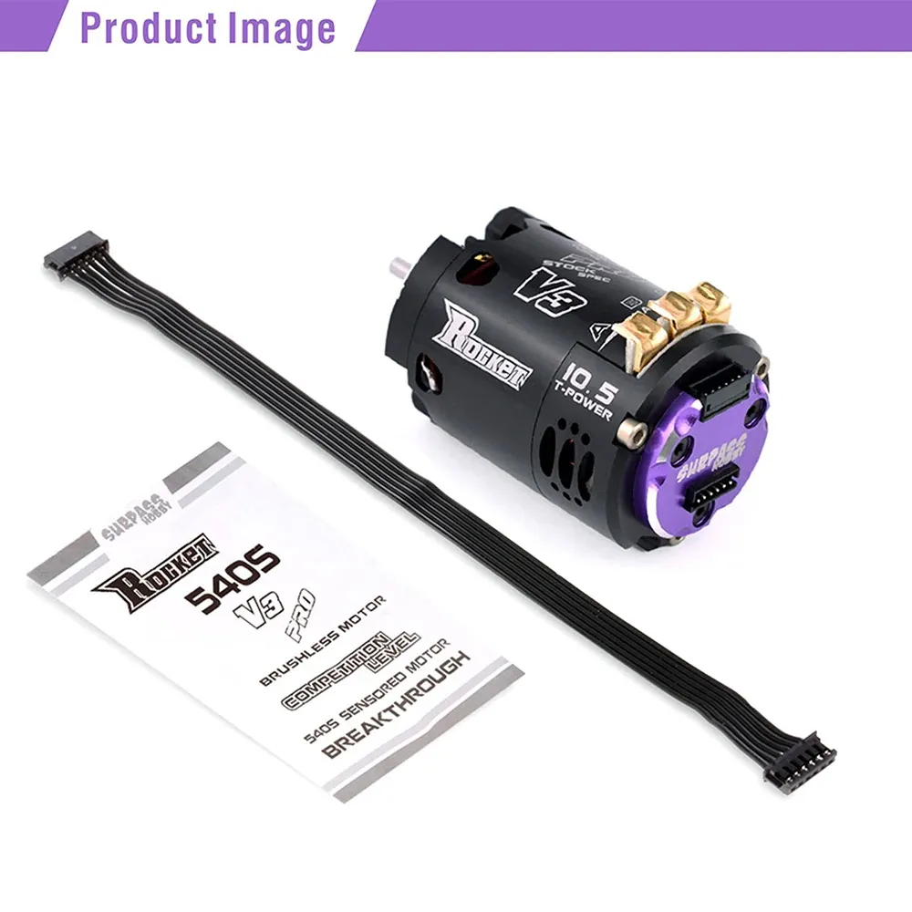 Hobbywing センサー付きブラシレス 10BL120 G2 ESC+Rocket 540 V3 モーターコンボ 1/10 ドリフト RCカーパーツ用