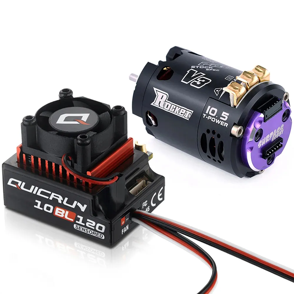 Hobbywing センサー付きブラシレス 10BL120 G2 ESC+Rocket 540 V3 モーターコンボ 1/10 ドリフト RCカーパーツ用