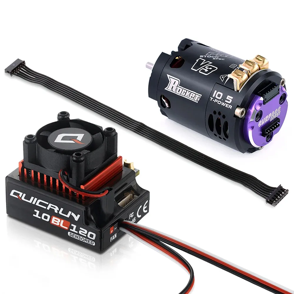 Hobbywing センサー付きブラシレス 10BL120 G2 ESC+Rocket 540 V3 モーターコンボ 1/10 ドリフト RCカーパーツ用