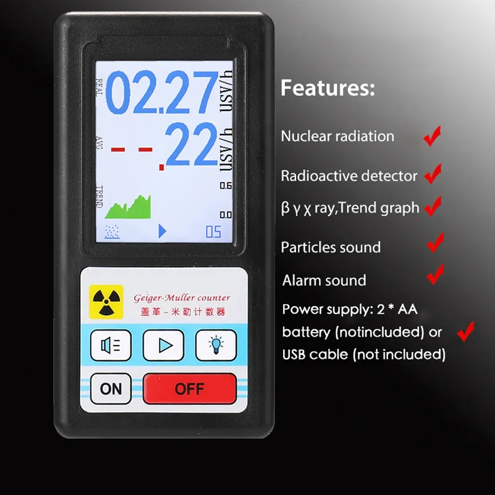 BR-6 Geiger Counter Nuclear Radiation Tester Personal Dosimeter Beta Gamma X-ray Tester Real-Time Data Alerts Portable Tester BR-6 Geiger Counter Nuclear Radiation Tester Personal Dosimeter Beta Gamma X-ray Tester Real-Time Data Alerts Portable Tester