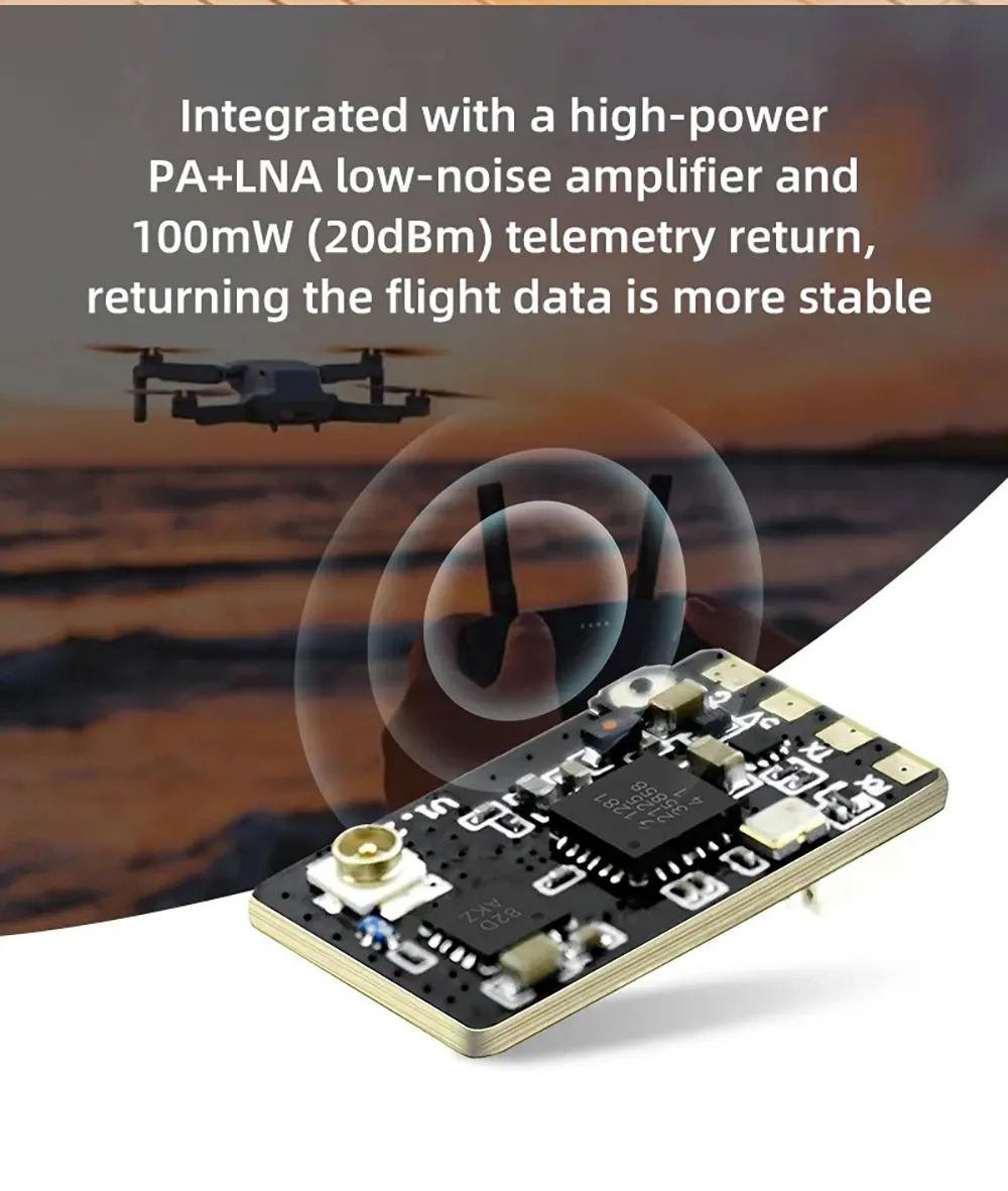 SEQURE ELRS 2.4GHz Single RX Single Antenna Receiver Long Range High Refresh Rate for FPV Racing Drone Fixed Wing