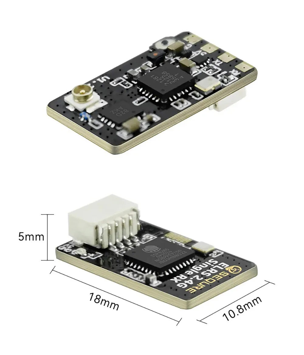 SEQURE ELRS 2.4GHz Single RX Single Antenna Receiver Long Range High Refresh Rate for FPV Racing Drone Fixed Wing