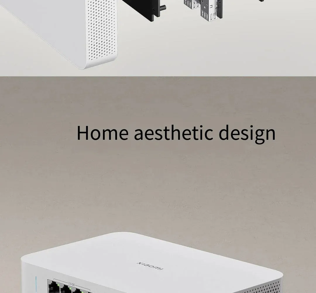 Xiaomi Mi 10 Gigabit Ethernet Switch 10000Mbps Network Switches VLAN Ethernet Splitter Lan Router 4x2.5G Ports RJ45 Hub Switch