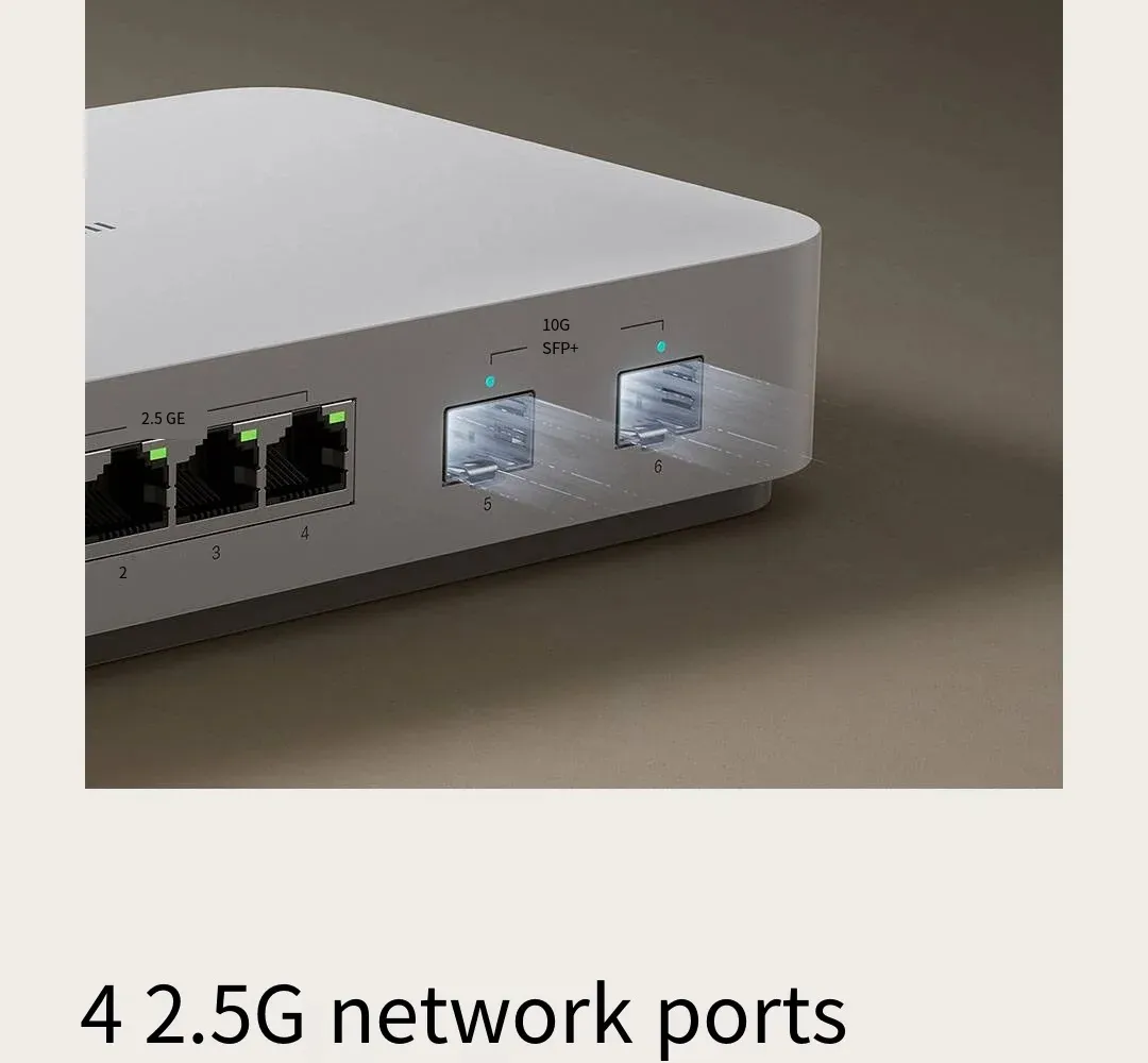 Xiaomi Mi 10 Gigabit Ethernet Switch 10000Mbps Network Switches VLAN Ethernet Splitter Lan Router 4x2.5G Ports RJ45 Hub Switch