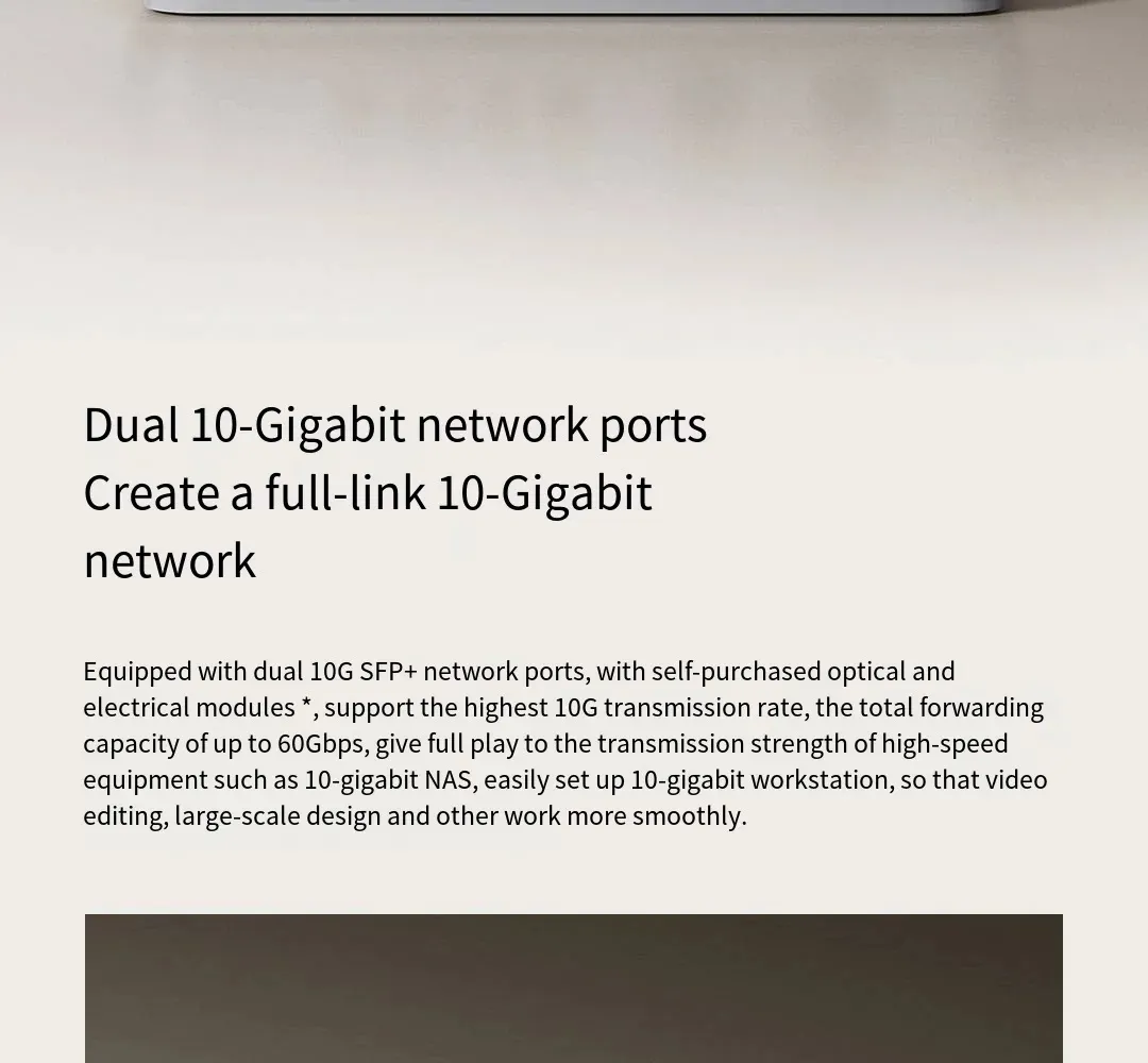 Xiaomi Mi 10 Gigabit Ethernet Switch 10000Mbps Network Switches VLAN Ethernet Splitter Lan Router 4x2.5G Ports RJ45 Hub Switch