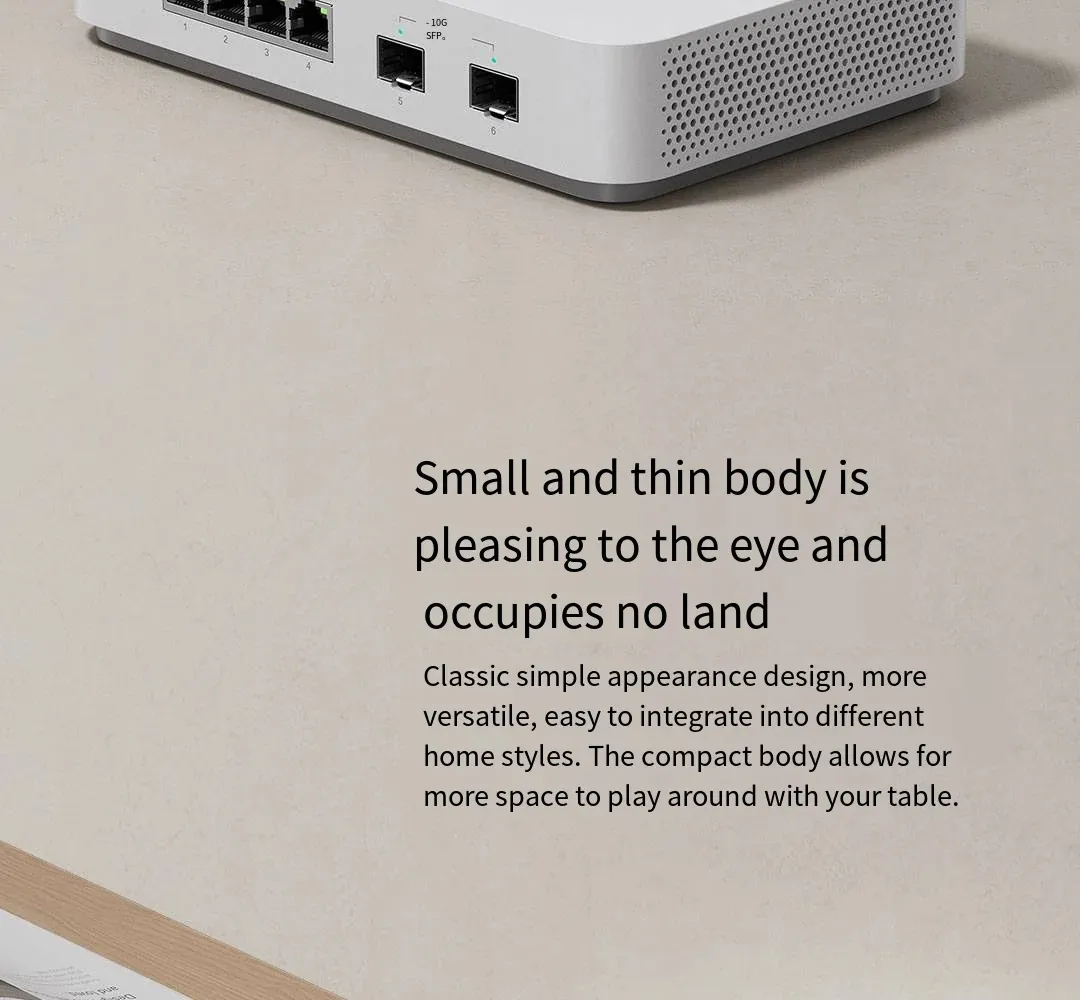 Xiaomi Mi 10 Gigabit Ethernet Switch 10000Mbps Network Switches VLAN Ethernet Splitter Lan Router 4x2.5G Ports RJ45 Hub Switch