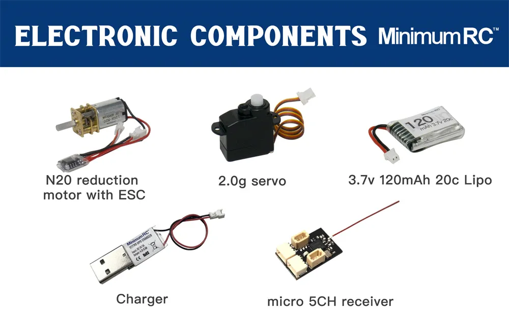 MinimumRC Sengi Kart-80 Micro Scale RC Car Go Kart KIT Unassembled Mini Vehicles Models DIY Toys