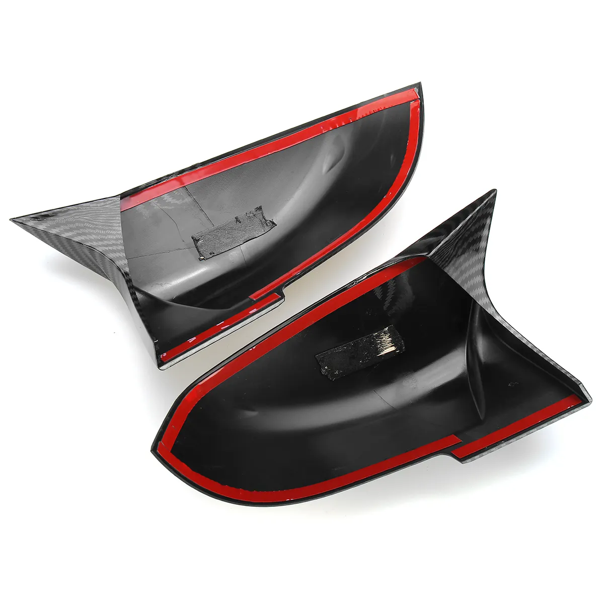 Car Rear View Mirror Cap Cover For BMW F21 F22 F30 F32 F33 F34 F35 F36 E84 2012-2019 Carbon Fiber Look Direct Add-On M-Style