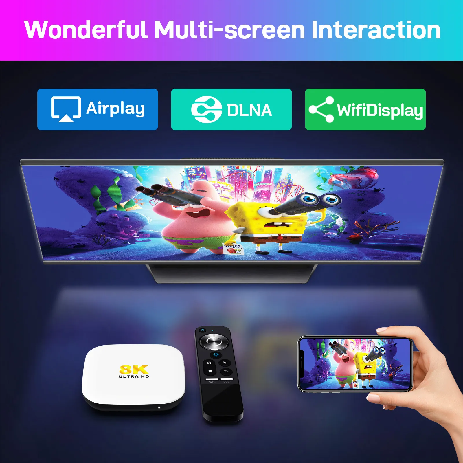 H96Max M2 TV Box 4GB+64GB RK3528 Android 13 Smart TV Box WIFI6 BT5.0 8K AV1 Media Player with 2.4G Voice Remote Control Set Top Box