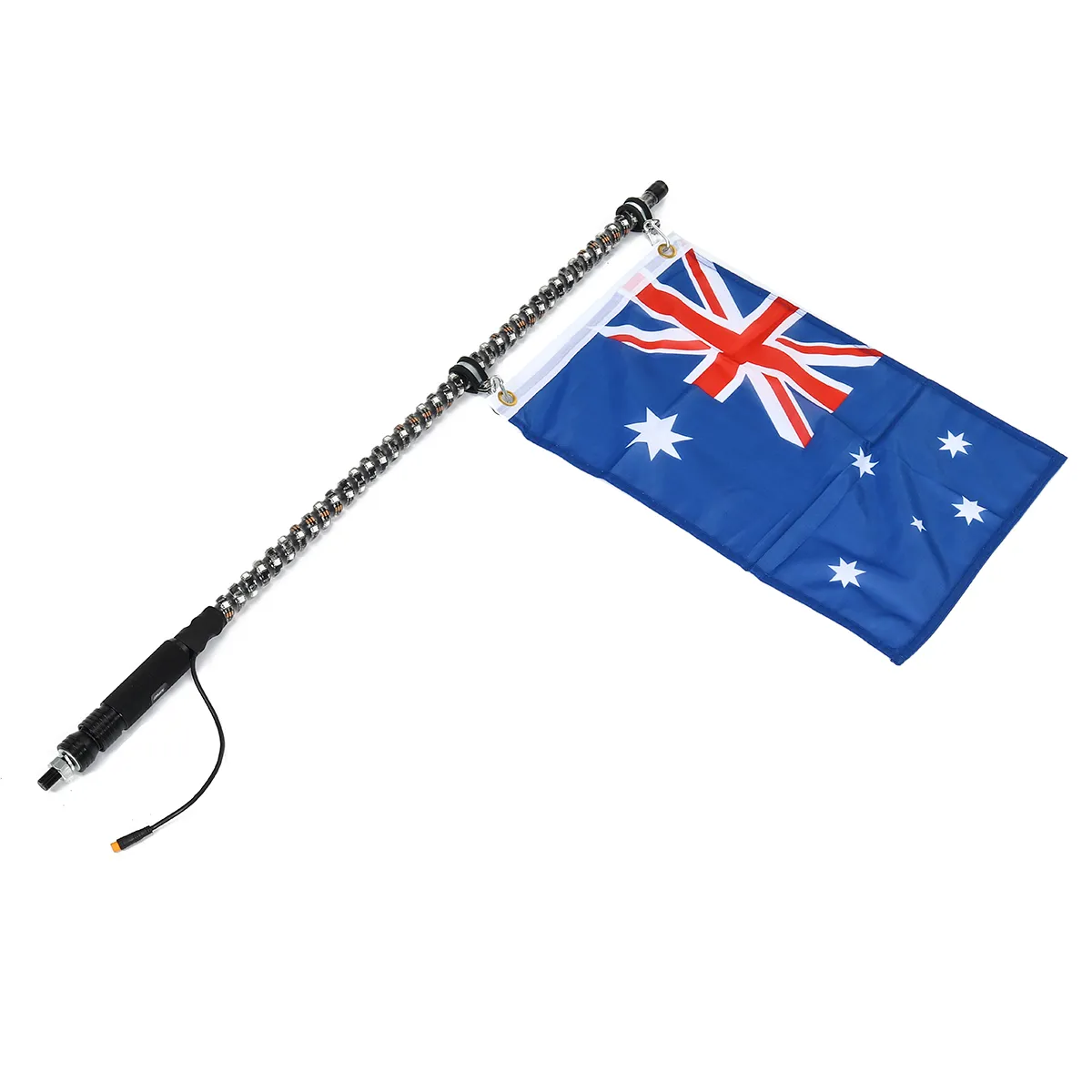 3ft / 4ft / 5ft LED Whip Lights Antenna Flag Pole Quick Release Base For ATV RGB AU UTV