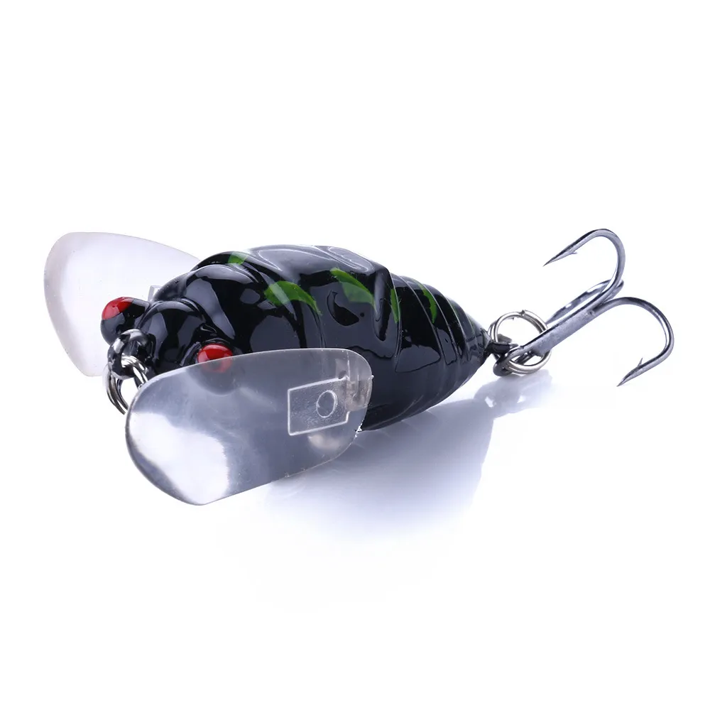 ZANLURE 8PCS Perch Insect Fishing Lures 6.4g 4cm Treble Barb Hooks Artificial Bait for Fishing