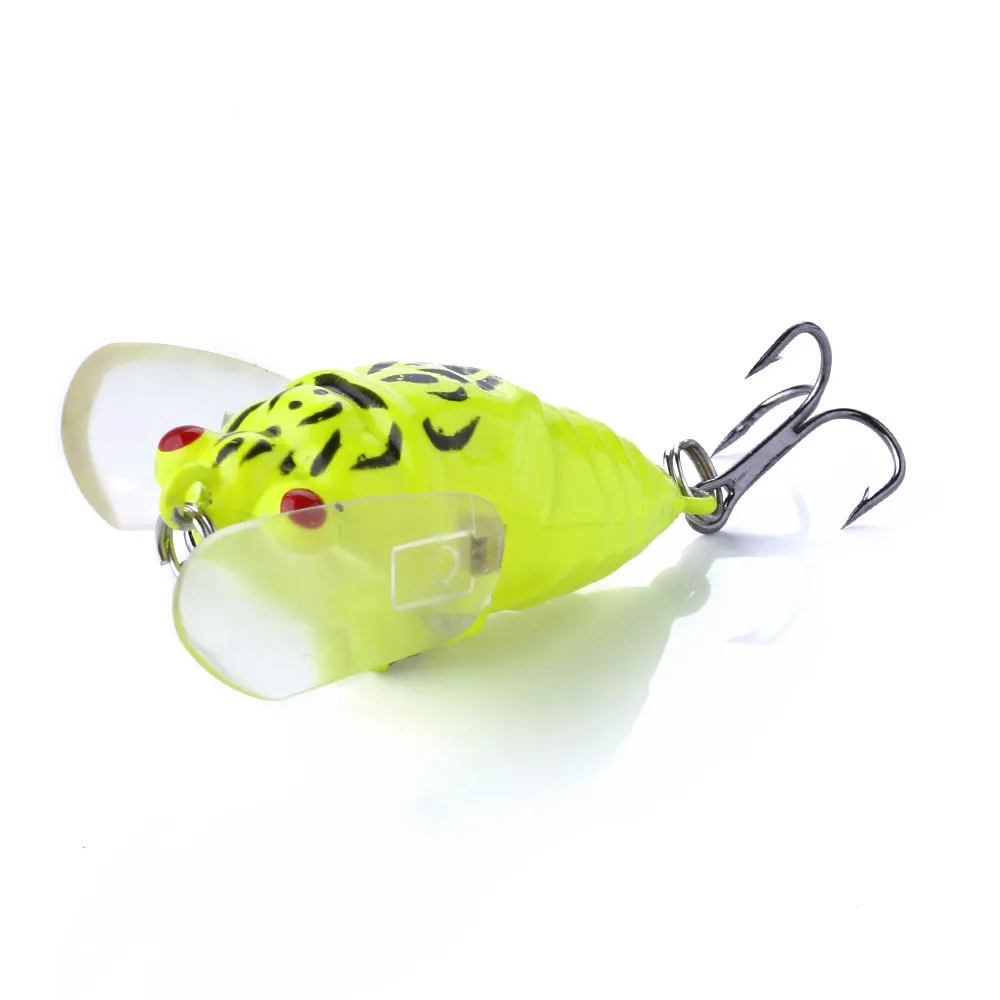 ZANLURE 8PCS Perch Insect Fishing Lures 6.4g 4cm Treble Barb Hooks Artificial Bait for Fishing
