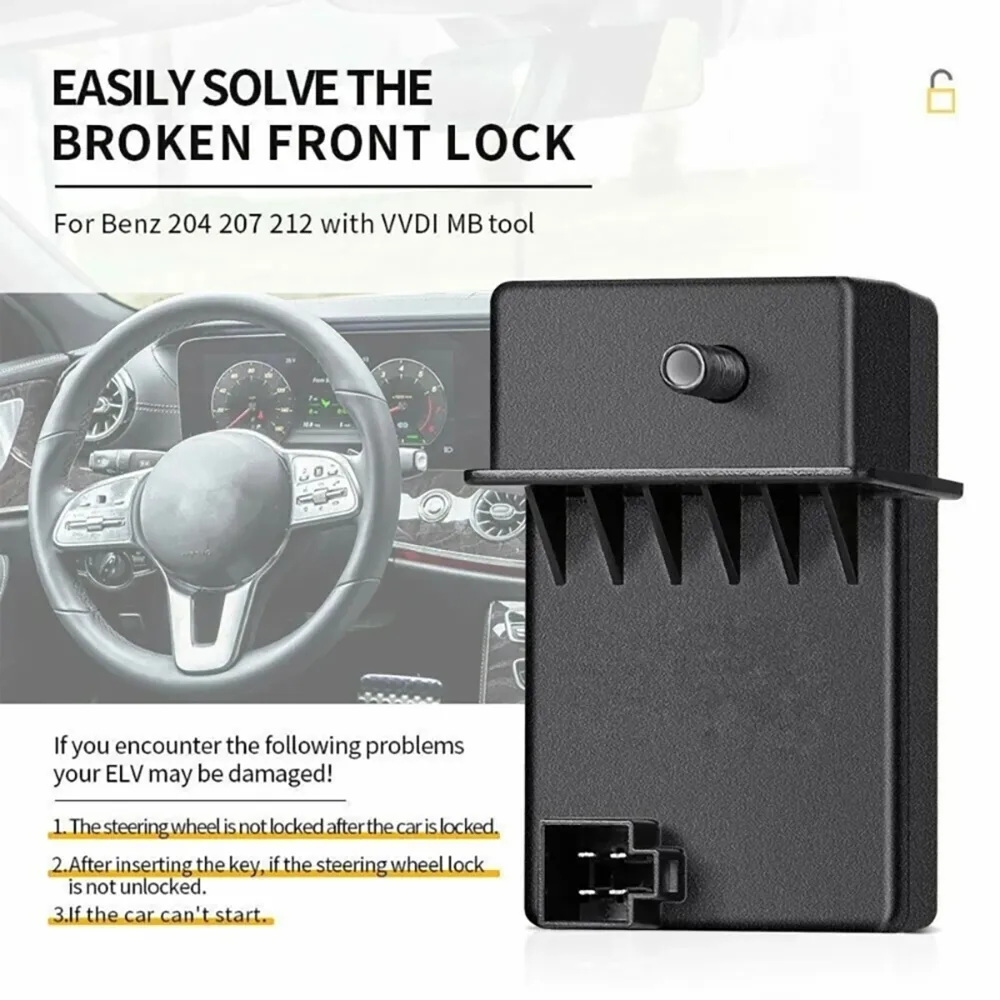 ESL ELV Universal Steering Lock Emulator Simulator Programmer Compatible for Benz W204 W207 W212 MB Car Accessories