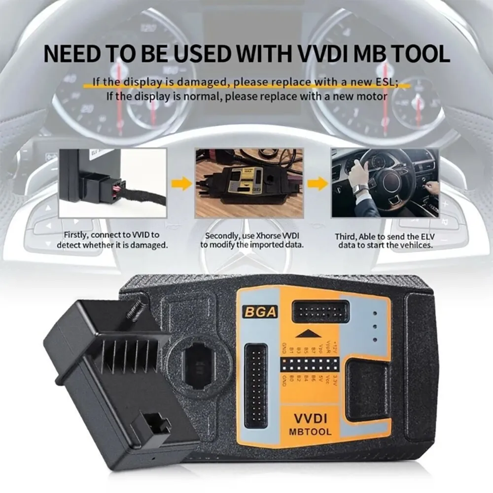 ESL ELV Universal Steering Lock Emulator Simulator Programmer Compatible for Benz W204 W207 W212 MB Car Accessories