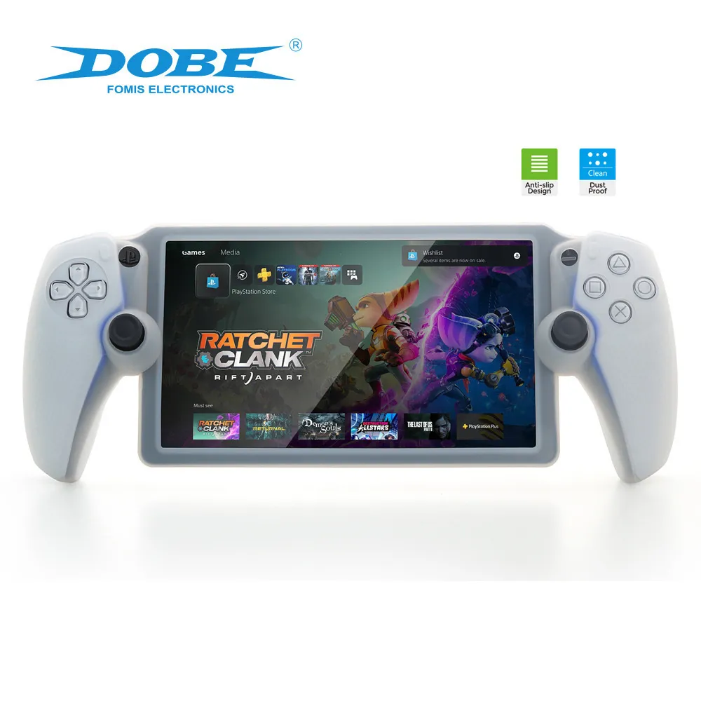 DOBE for PlayStation Portal Full Coverage Silicone Case PS5 Streaming Handheld Soft Protective Cover DOBE for PlayStation Portal Full Coverage Silicone Case PS5 Streaming Handheld Soft Protective Cover