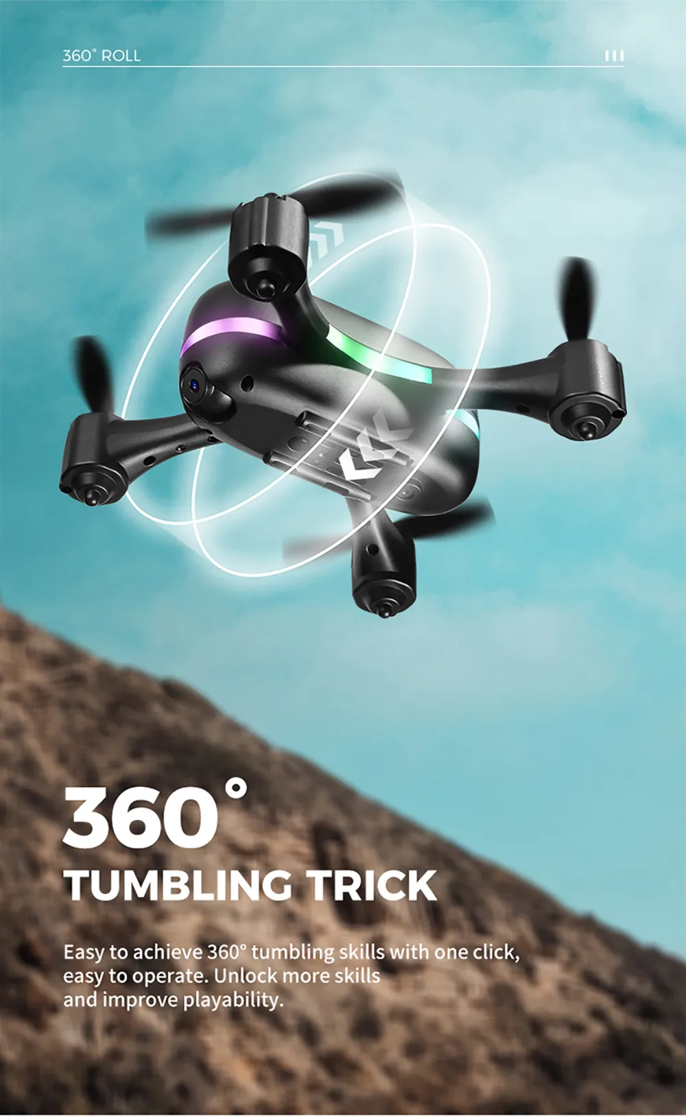 FUQI MODEL H28 WiFi FPV with HD Dual Camera Switchable Integrated Storage Optical Flow Hover Highlight LED Racing Light RC Toys Drone Quadcopter RTF
